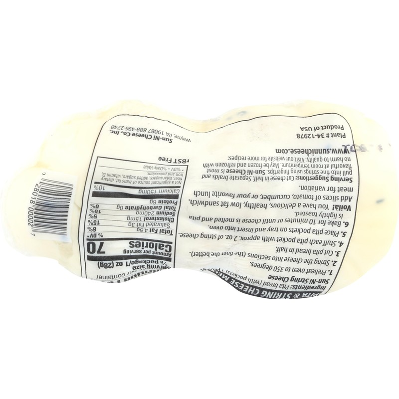 Sun-Ni Original String Cheese, 8 OZ, 10 Pack