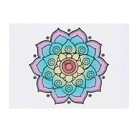 'Mandala Flower' Temporary Tattoo - Water Resistant, Skin-Safe, Non-Toxic Transfer (TO00039086)