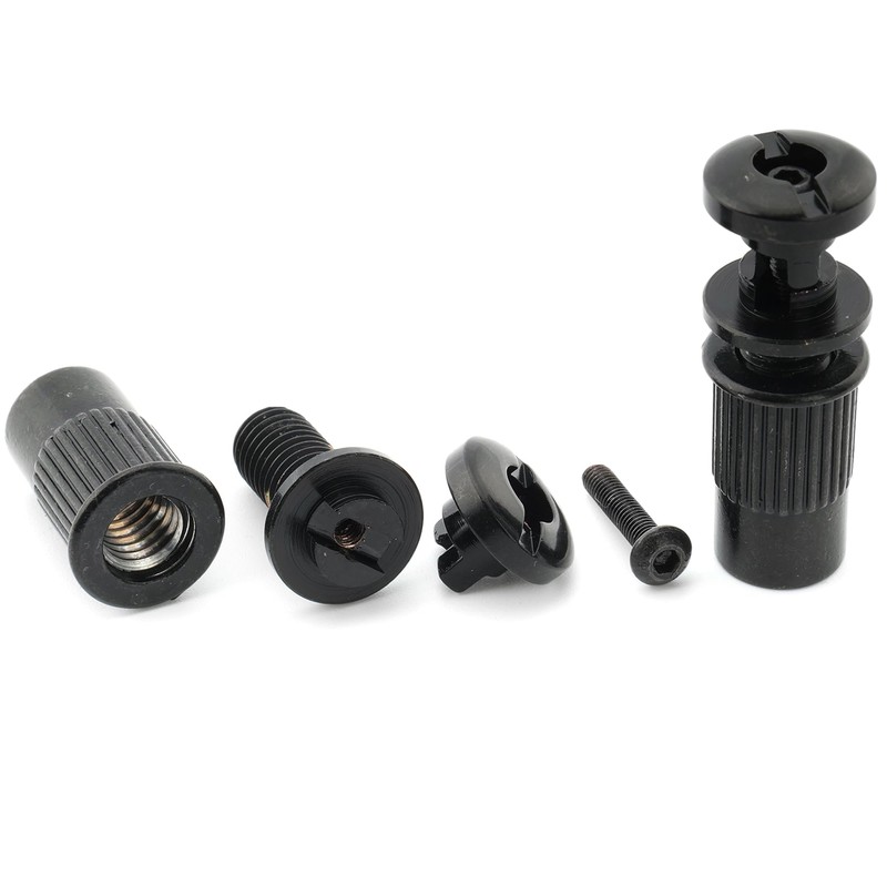 Musiclily Pro 18mm Zinc Alloy 4-String Bass Stop Tailpiece, Black