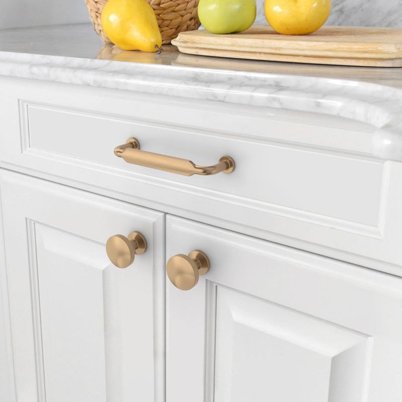 Amerdeco 10 Pack Champagne Bronze Cabinet Pulls 3-3/4 Inch(96mm) Hole