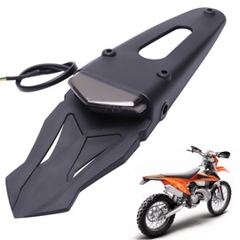 Lámpara de freno trasera LED roja con luz trasera de freno, intermitente, para motocicleta todoterreno personalizada (humo #1)