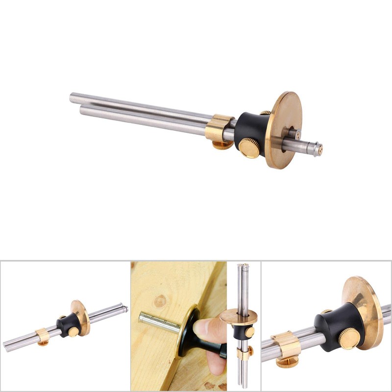 LiebeWH Wheel Marking Gauge Double Blade Woodworking Scriber with Adjustable