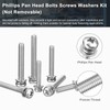 sourcing map M4 x 6mm 304 Stainless Steel Phillips Pan