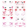 10 Sheet Valentines Day Face Temporary Tattoo Love Heart Tattoos