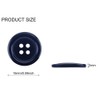 Pack of 12 Dark Blue Sew on 15mm Round Buttons