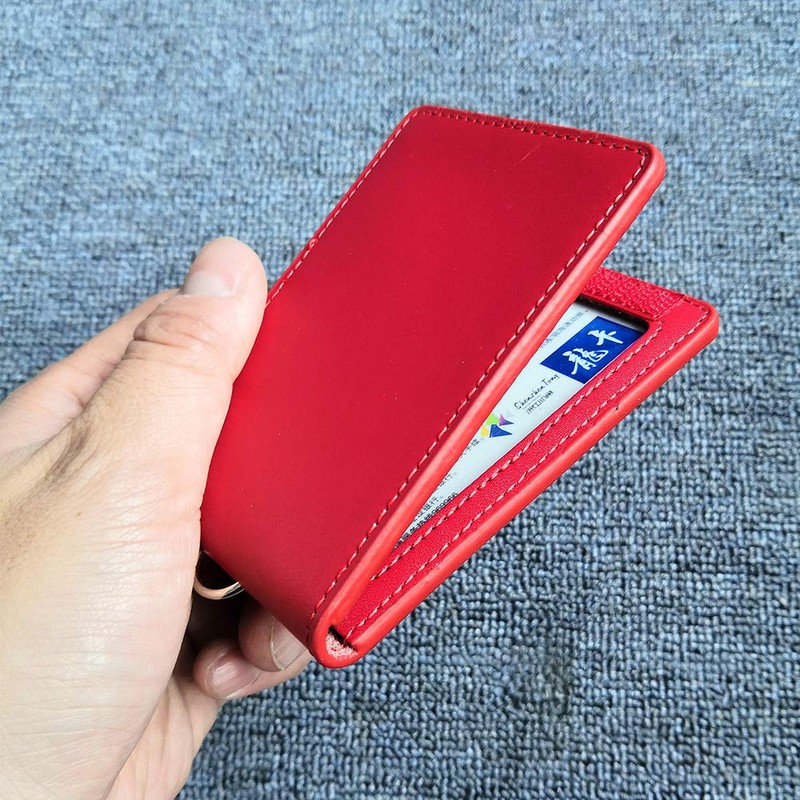 Hibate Genuine Leather Oyster Card Holder Bus Travel Pass Holders