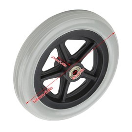 Ruedas Delanteras para Silla de Ruedas de 7 Pulgadas, Ruedas de Goma Antideslizantes, Repuesto de Rueda Sólida para Sillas de Ruedas