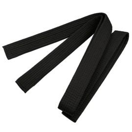 TopTie Karate Taekwondo Belt, Martial Arts Double Wrap Solid Rank Belt-Black-Size 2