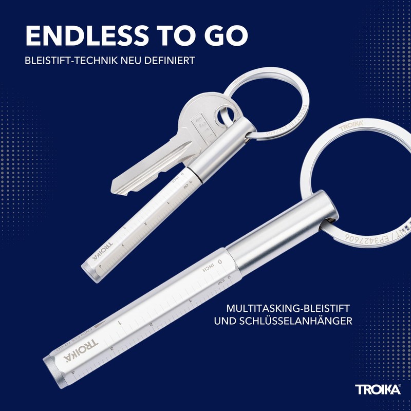 TROIKA Multitasking Pencil and Key Ring with Endless Tip (Approx