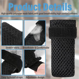 MIRKUZI Pfotenschutz für Hunde 4er-Pack Pfotenschützer für Hunde und Katzen, verstellbarer Netz-Pfotenschutz für Katzen, Netz-Nagelknipser zum Baden von Haustieren (S)