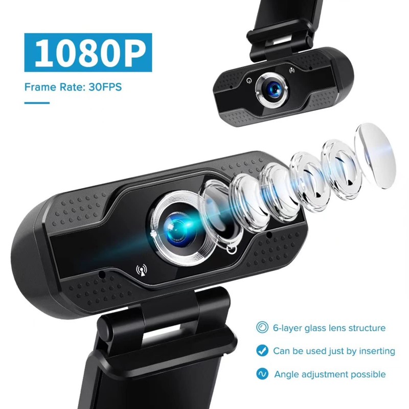 1080P Full HD Webcam, Computer Camera Desktop USB Camera with
