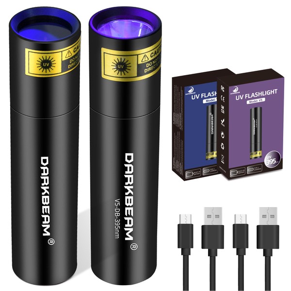 DARKBEAM UV Flashlight 365nm Light and 395nm Blacklight, Mini Powerful