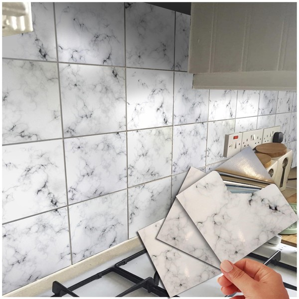 72 Marble Grey Black Tile Stickers Mosaic Granite Tile Stickers