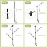 Deck Bird Feeder with Multi-Hooks and Adjustable Branches for Porch