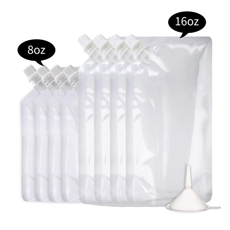 OHMAXHO Alcohol Pouches for Liquor,Reusable Drink Pouches for Adults Alcohol