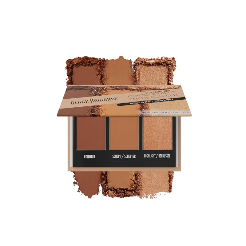 Black Radiance True Complexion Contour Palette, Medium to Dark, 0.38