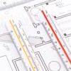 mitumomo Architectural Scale Ruler, Triangular, 30 cm Plastic, 1:20-1:125