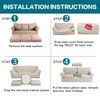 Turquoize 4 Piece Sofa Covers for 3 Cushion Couch Sofa