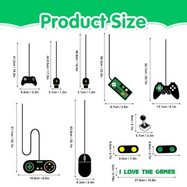 Gaming Wall Decals Glow in The Dark Wall Decals Video Game Zone Wall Stickers Removable Gaming Room Wall Decor Peel and Stick for Boys Kids Bedroom Playroom-Green