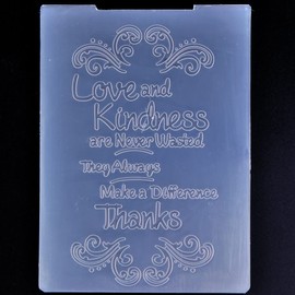Kwellam Thanksgiving Words Love and Kindness are Never Wasted Thanks Background Plastic Embossing Folders for Card Making Scrapbooking and Other Paper Crafts 3100812