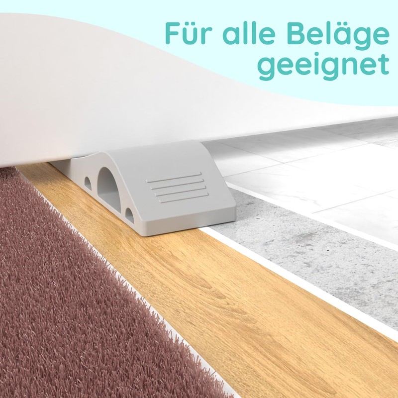 Rubber Door Stop Wedge [Set of 2] - Non-Slip Door