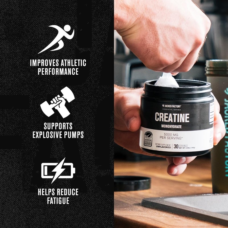 Jacked Factory Creatine Monohydrate Powder 150g - 5g Daily Creatine