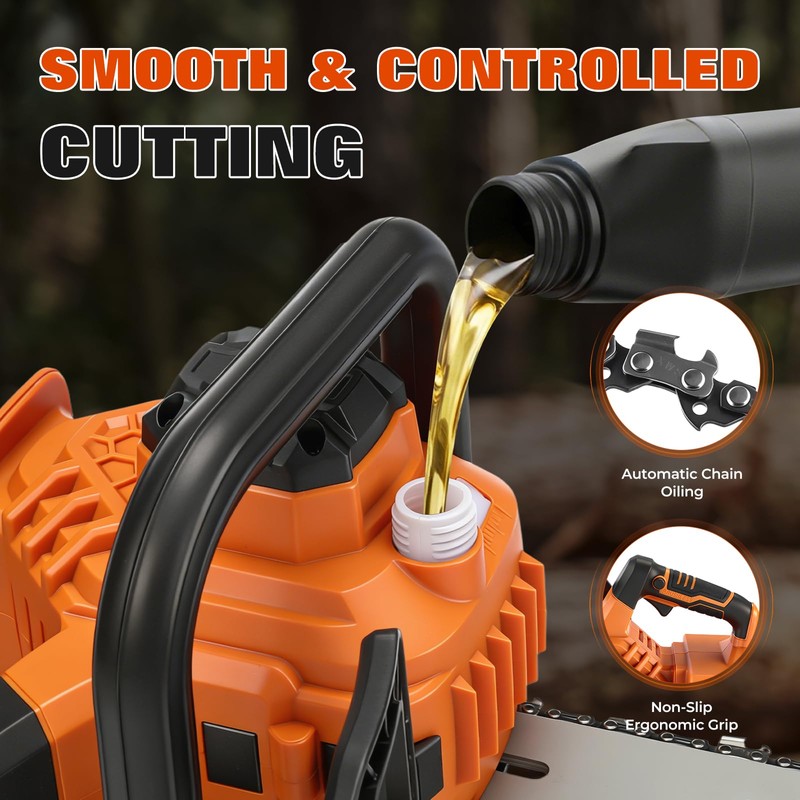 GEARPASS 42V 16-Inch Cordless Chainsaw with 2x 4.5Ah Battery &