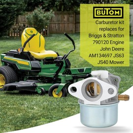 790120 Carburetor for John Deere JS63 JS63C JS40 JS45 JS60 JA62 JS61 JA65 JA60 JS63E Scotts SP6211 SP6213 AM134697 21-inch Walk Behind Mower with Air Fuel Filter Kit