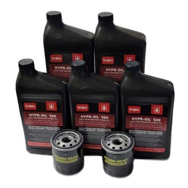 Toro Genuine OEM (Fits Exmark) Transmission Maintenance Kit with 2 52114 109-3321 HydroGear Filters ZMaster Titan Timecutter and Exmark QuestPhazer Pioneer RadiusRiding Mowers,Black (Hypr-Oil 52114)