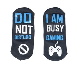Do Not Disturb I'm Gaming Socks Novelty Gamer Socks Funny Gifts Christmas Gifts Stocking Stuffers for Teens Boys Kids Men Women Him