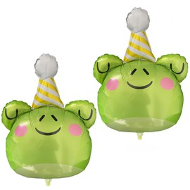 CHANGZHONG Frog Foil Balloons, 2 Pack, Animal Theme Party Decoration, Perfect for Birthday, Baby Shower, Kids Party, Unisex-Kids