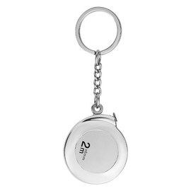 2M Silver Tape Measure Keychains Stainless Steel Tape Measure Tape Measure Keychains Functional Mini Retractable Measuring Tape Keychains for Fabric Cloth Measure Linear Measurement