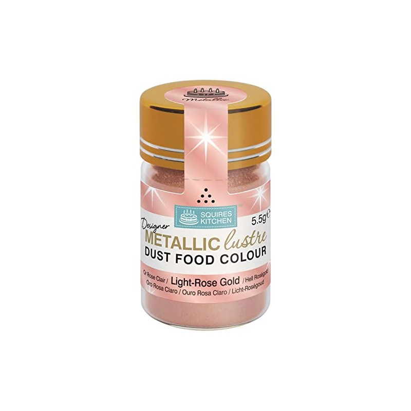 Squires Kitchen Designer Light Rose Gold Metallic Lustre Dust 5.5g