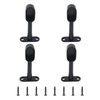 INCREWAY 4 Pcs Black Zinc Alloy Oval Closet Rod Ceiling