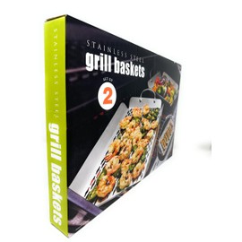 Linkfair Stainless Steel Grill Baskets, 2 Piece