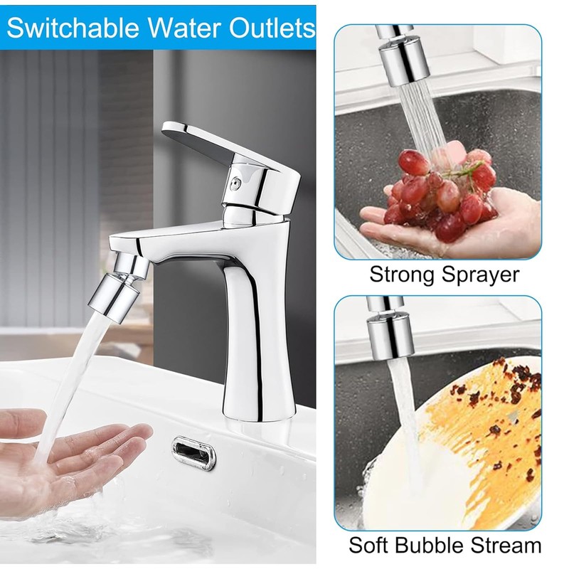 GUOYOU Aerator, Tap Attachment, Tool with Tap Adapter, Multifunctional Tap