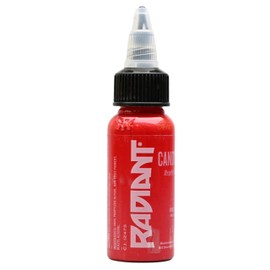 Radiant Colors - Tattoo Ink Candy Red Color Tattooing and Shading Real Human Skin 1oz Bottle