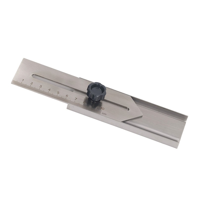 Sliding Line Ruler 0 To 100mm Stainless Steel Clear Scale