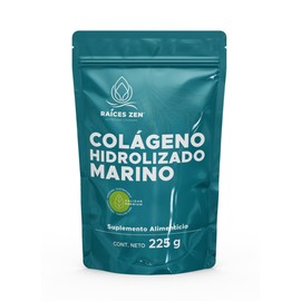 Colágeno Hidrolizado Marino 225g, Suplemento Alimenticio, Sin Sabor, Sin Azúcar, Fácil de Mezclar, Incluye Medida Dosificadora, Libre de Gluten