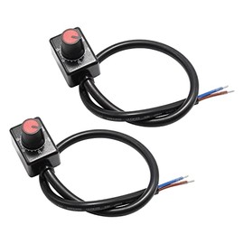 UOIENRT 2 Pcs Knob LED Dimmer, Mini Controller Rotary Switch PWM Dimming Off for DC 0/1-10V Dimmable LED Drivers Electronic Ballasts Controling Interior Light Grow Lamp