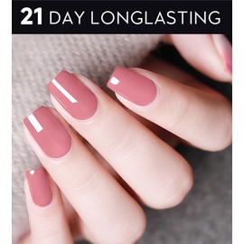 Beaolata Semi Cured Gel Nail Strips - UV Light Gel Nail Stickers - 20 Long Lasting Salon Quality Wraps (Pink Peach Serenade)