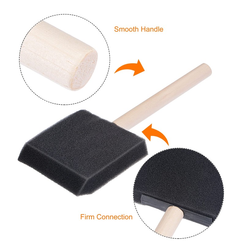 sourcing map 3 Inch Foam Paint Brushes Bevel Edge with