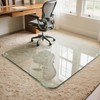 Yuzeyurun Tempered Glass Chair Mat, 55" x 46" Glass Office