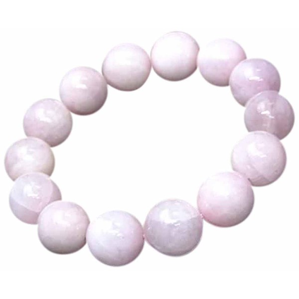 g3-885D Half Price of the Month 14mm A Kunzite Bracelet, Inner Diameter: 6.7 inches (17 cm), Authentic, Includes Pouch, Natural Gemstone from Brazil, Power Stone