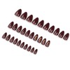 Red False Nails, Almond Christmas Press On Nails, 24Pcs Fake