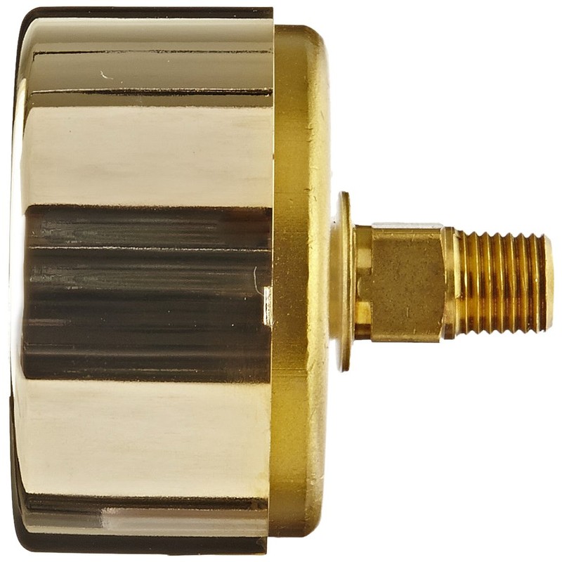 WIKA 9318224 Industrial Pressure Gauge, Liquid-Filled, Copper Alloy Wetted Parts,