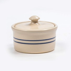 Heritage Blue Stripe Stoneware Ramekin with Lid