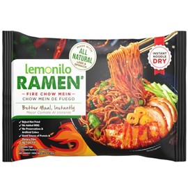 Lemonilo Ramen - Fire Chow Mein - Healthy Instant Ramen - Made with All-Natural Ingredients - Quick Meal Kit (2.99 Oz) - Single Pack