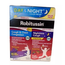 Robitussin Children's Robitussin Day & Night Cough & Chest Congestion Grape 2-4 Fl Oz