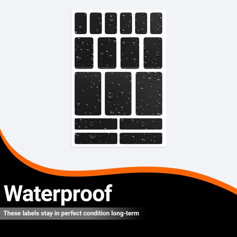 234PCS Removable Black Chalkboard Labels with Marker - Waterproof, No